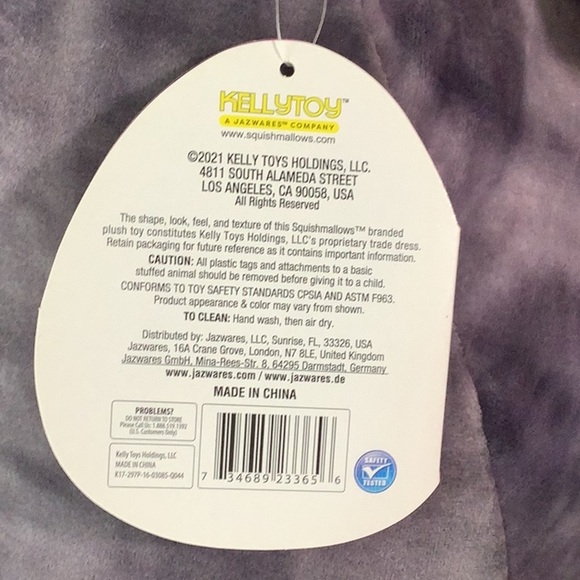 KELLYTOY SQUISHMALLOWS Gray 16” Terry Turkey Plush 2021 Thanksgiving OS - Picture 11 of 13